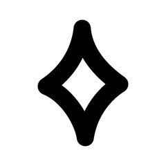 Black Outline Star Shape On White Background Simple Flat Design Icon Abstract Geometric Form