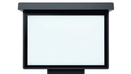 Digital Advertising Display Urban Area Blank Billboard Modern Environment Front View Marketing Concept