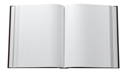 Creative Writing Inspiration Open Blank Book Minimalist Design Indoor Workspace Top View Conceptual Ideas