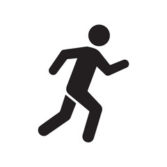 Pictogram run urgent icon silhouette vector flat illustration design on white background