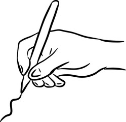 Hand Writing With Pen Illustration