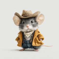 mouse dressed as a cowboy