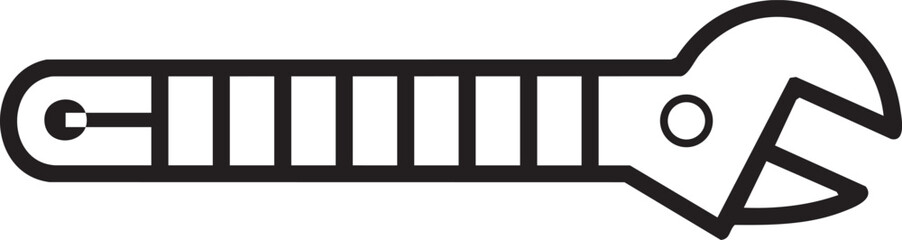 vector illustration wrench for a plumber, home local tool for general worker as a plumber