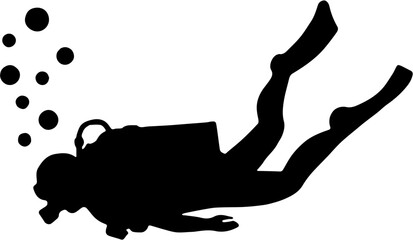 Scuba diving silhouette © Rizky