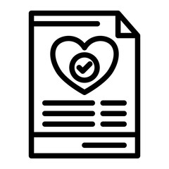 Wedding Certification Document icon from the Notary icon collection (Outline Style)