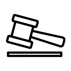 Legal Verdict Judgment icon from the Notary icon collection (Outline Style)