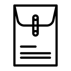 Confidential Archive Dossier icon from the Notary icon collection (Outline Style)