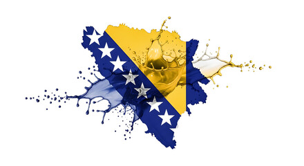 Bosnia And Herzegovina Flag The