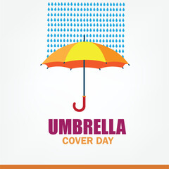 Umbrella Cover Day vector graphic great for Umbrella Cover Day celebration. flat design. story design. flat illustration. simple and elegant