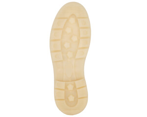 Beige boot sole with star pattern tread