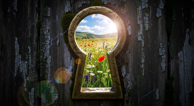 key hole in the door