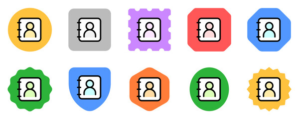 Vector phonebook, contact, diary icon. Black, white background. Perfect for app and web interfaces, infographics, presentations, marketing, etc.