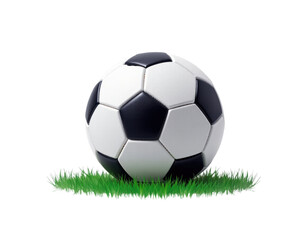 Exciting Soccer Ball Action on Lush Grass Field Sport Event Outdoor Close-Up View Dynamic Concept