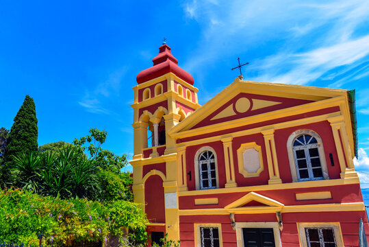 Heilige Kirche der Jungfrau Maria Mandrakina (Panagia Mandrakina) in Korfu Stadt, Griechenland