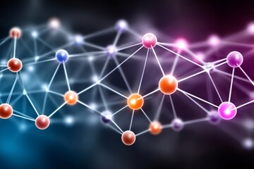 Network connection digital molecules abstract science communication background