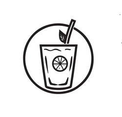 vector illustration of a glass of juice