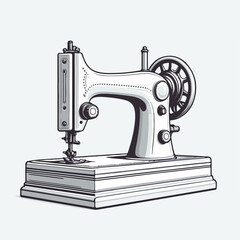 Sewing machine illustration
