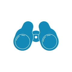 binoculars logo icon illustration flat