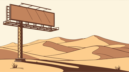 Billboard in Desert Landscape.
