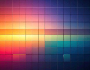 Gradient heatmap grid with soft reflections