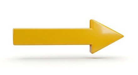 Yellow Arrow Pointing Right - Directional Guidance and Navigation Symbol.