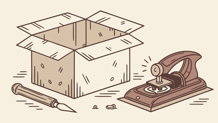 Illustration of Tools and Packaging Elements.