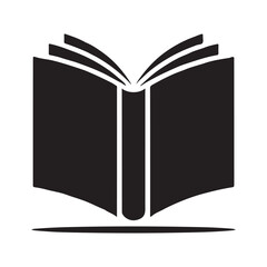 Open Book Solid Icon Minimal