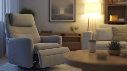 Cozy living room with comfortable armchair