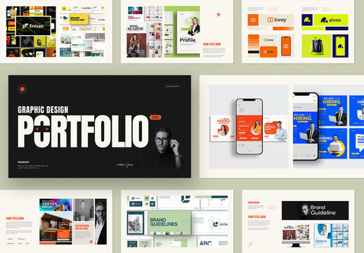 Modern Graphic Design Portfolio Presentation with Project Showcase