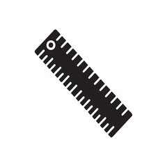 Straight Ruler Geometry Tool Solid Icon