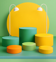 display background with lamp