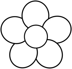 vector illustration of a flower outline