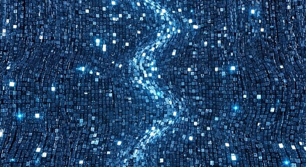 Abstract Data Stream - Digital Information Flowing in a Network.