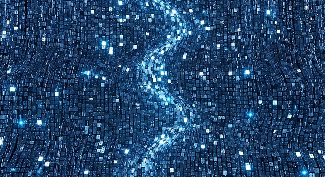 Abstract Data Stream - Digital Information Flowing in a Network.