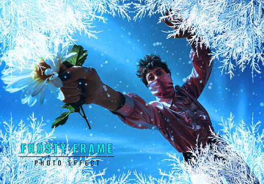Frosty Frame Photo Effect Template