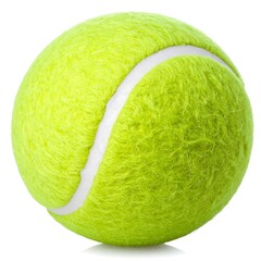 Tennis ball on white background