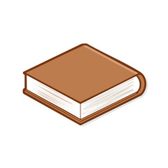 Closed Brown Book Isolated Illustration Graphic Vector Art Design