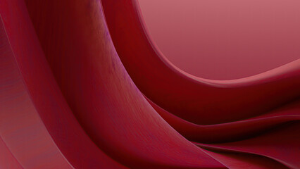 Abstract flowing red fabric background