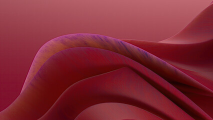 Abstract red waves with gradient colors and soft textures.