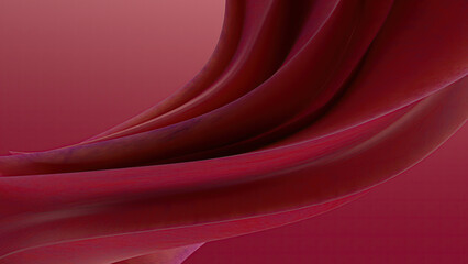 Abstract flowing red fabric against a soft red background.