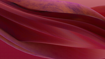 Abstract red and purple flowing shapes