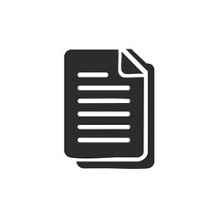 Simple icon of stacked documents with text lines