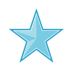 Fototapeta premium Charming Light Blue Star Icon with Geometric Pattern and a Double Outline Design Shining Brightly