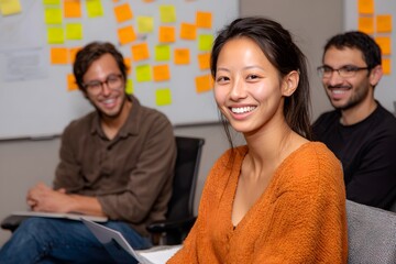 Diverse team members engaged in a collaborative meeting Generative AI