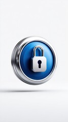 Secure Access Loading Icon with Padlock - Cybersecurity and Data Protection Concept with Copy Space