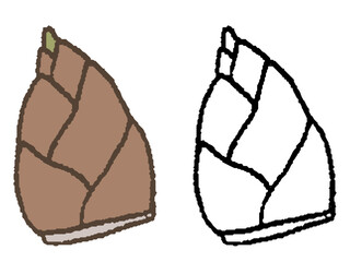 手描きのたけのこ