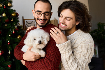 Joyful celebration of love and togetherness in a cozy holiday setting
