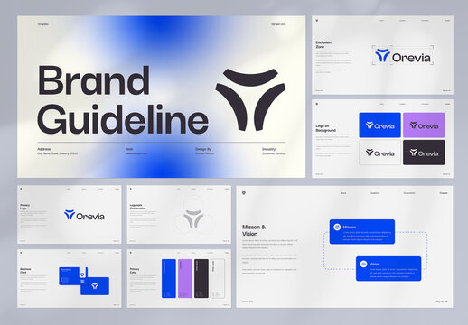 Modern Corporate Blue Brand Guidelines Template for Visual Identity