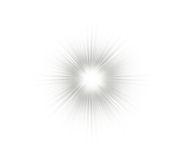 Fototapeta premium Bright white light burst with soft glowing rays on transparent background. Subtle sparkle star effect for illumination or shine design. Ideal for highlights, overlays, and art.