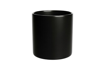 Black Ceramic Mug on White Background